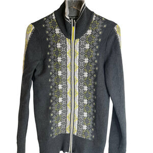 Eddie Bauer Seattle USA Ski Nordic Full Zip Sweater